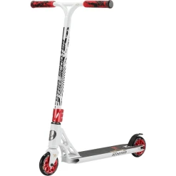 Bikestar STAR-SCOOTER® Freestyle Aluminium Jump Stunt Scooter | 110mm Räder | Weiß Rot