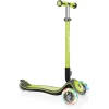 GLOBBER Scooter ELITE DELUXE LIGHTS Mit Leuchtrollen, Lime Grün