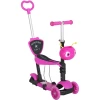 HOMCOM 3-in-1 Kinderscooter Höhenverstellbar Rosa -Shop für Kinderhelme homcom 3 in 1 kinderscooter hoehenverstellbar rosa a329052