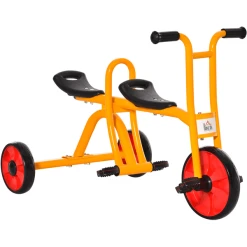 HOMCOM Dreirad Dreirad, Kindertandem, Läufer Gelb,Rot,Schwarz