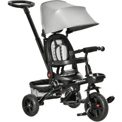 HOMCOM Dreirad Veränderbar In 4 Formen Grau