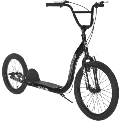 HOMCOM Kinder Scooter Mit Doppeltem Bremssystem Schwarz