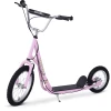 HOMCOM Kinderroller Mit Luftbereifung Und Handbremse Pink