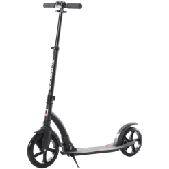 HOMCOM Tretroller Mit Stoßdämpfung Und Höhenverstellbar Schwarz